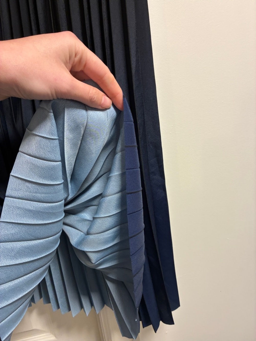 Gerry Weber Pleated Midi Skirt - Black to Navy Ombre - Picture 2 of 4